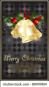 Decorative Christmas background, vector illustration.