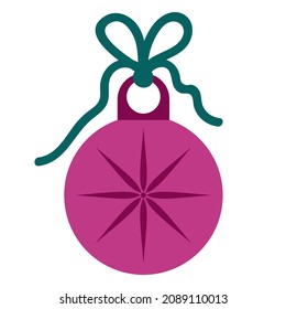 Decorative Christmas ball, decoration for Christmas tree.