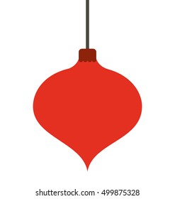 Decorative Christmas ball hanging vector illustration design