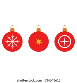 Decorative christmas balls - vector illustration.
