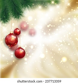 Decorative Christmas bauble background 