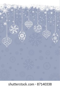 Fondo decorativo de baubles navideños