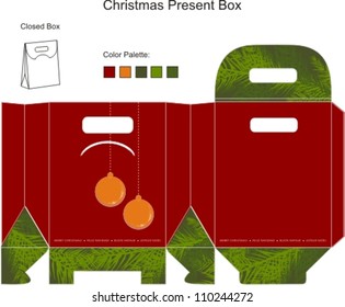 Decorative Christmas Box With Die Cut Christmas Ornaments