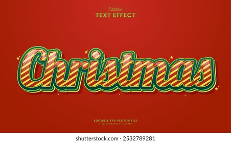 decorative christmas editable text effect design