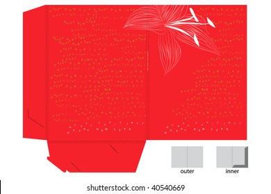 Carpeta de navidad decorativa con corte de mugre