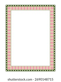 Decorative Christmas frame border text box design hand drawn invitation card template