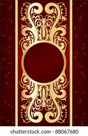 Decorative Christmas frame with space for text. All elements on separate layers, gradient mesh used.