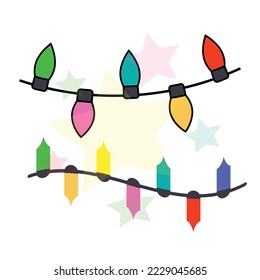 Dekorative Weihnachtslampe, Vektorgrafik 