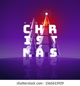 Decorative Christmas and new year greeting card design. Elements are located on separate layers in the vector file.