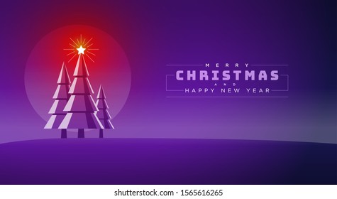 Decorative Christmas and new year greeting card design. Elements are located on separate layers in the vector file.