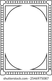 Decorative Christmas ornament with a blank note space and festive patterns on a white backgroun