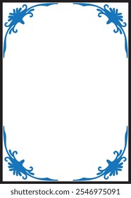 Decorative Christmas ornament with a blank note space and festive patterns on a white backgroun