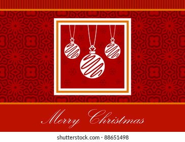 Decorative Christmas Ornaments Design Greeting (EPS10 Vector)
