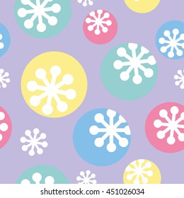 Decorative Christmas seamless background with snowflakes and double exposure. Print. Repeating background. Cloth design, wallpaper.