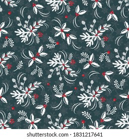 Diseño de patrones decorativos sin fisuras de Navidad