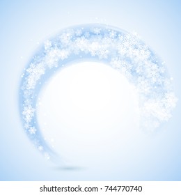 Fondo decorativo de copos de nieve de Navidad