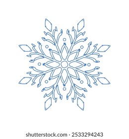 Decorative Christmas Snowflake. Vector Illustrations.