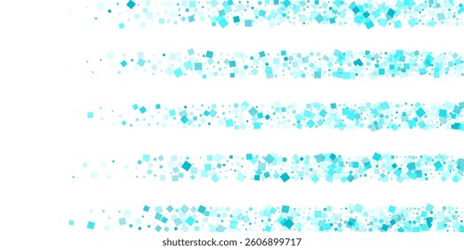 Decorative Christmas sparkling blue fragments texture vector background. Colorful blocks. Crisp cyan stardust arrangement vector design.