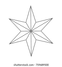 decorative christmas star ornament icon