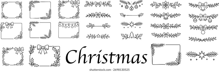 Decorative Christmas text pattern seamless holiday design for greeting