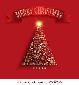 Decorative Christmas tree background