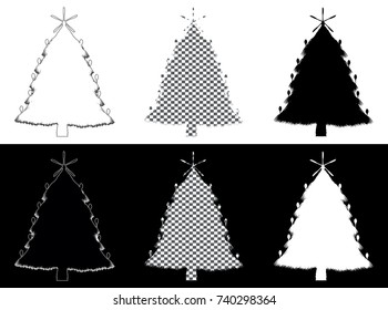 Decorative Christmas tree made out of cutlery