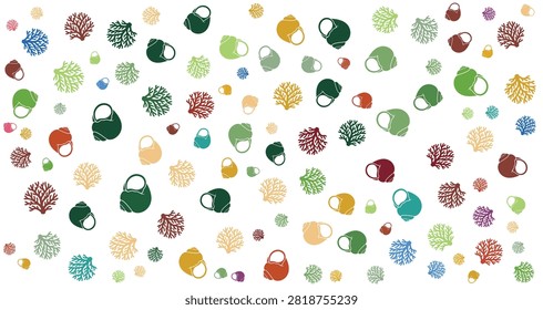 Decorative Christmas tree ornaments in vibrant colors with baubles snowflakes and festive elements perfect for holiday seasonal decor
