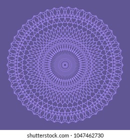 Decorative Cicle Floral Vector Shapes. Flower purple mandala. Vector illustration for design