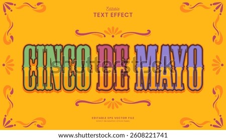 decorative cinco de mayo editable text effect design