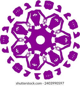 Decorative circle design vector format can be used for symbols or logos 