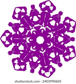 Decorative circle design vector format can be used for symbols or logos 