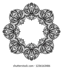 Decorative circle frame design . For mobile website, posters, online shopping, promotional material