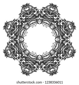 Decorative circle frame design . For mobile website, posters, online shopping, promotional material