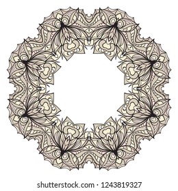 Decorative circle frame design . For mobile website, posters, online shopping, promotional material