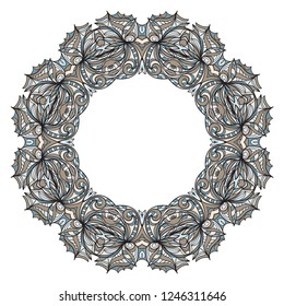 Decorative circle frame design . For mobile website, posters, online shopping, promotional material