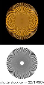 Decorative circle frames. Design elements.