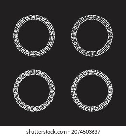 Decorative circle frames set. Creative design.