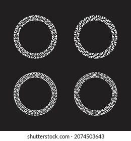 Decorative circle frames set. Creative design.