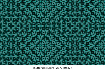 decorative circle green seamless pattern