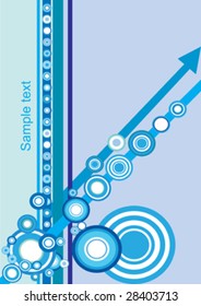 decorative circle on blue background