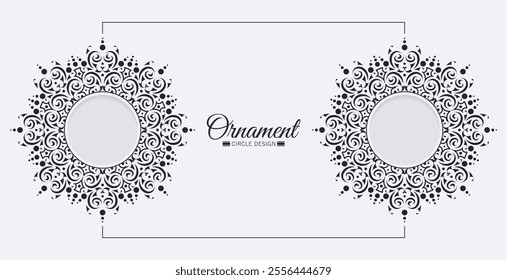Decorative circle ornamental background design template