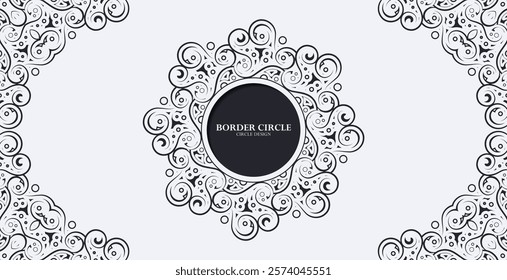 Decorative circle ornamental background design template