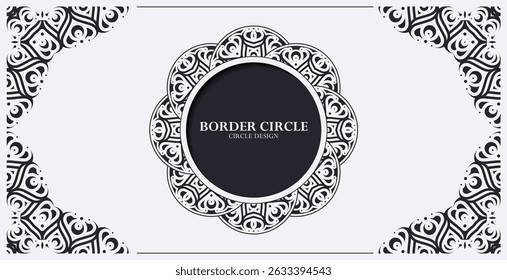 Decorative circle ornamental background design template