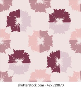 Decorative circle pattern in black and white, blur, seamless vector background.