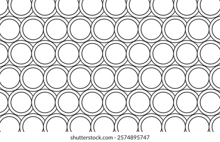 Decorative circle seamless pattern . Abstract seamless monochrome pattern for coloring. Design for wallpaper, banner, card, background, invitation.eps