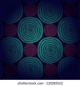 Decorative circle seamless pattern. Endless colorful texture with round linear elements. Template for design and decoration