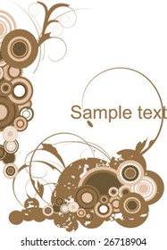 decorative circle,flowers with space for text