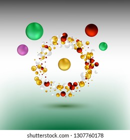 
Decorative circles for the holidays, abstract background