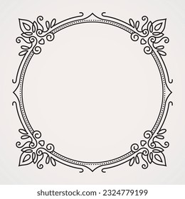 Decorative circles vector borders vintage theme. suitable for , photos, quotes, flayer