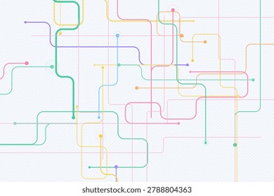 Decorative circuit line dots illustration for packaging accents, creative layouts, and modern visual branding.